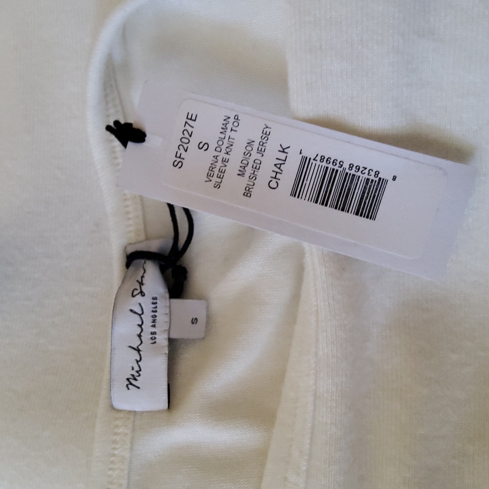 Michael Stars Verna Dolman Sleeve Knit Sweater Top White Size S NWT - Picture 9 of 9